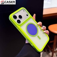 Funda Protectora para Teléfono 2 en 1 con Diseño Simple y Colorido, Ventana de Visión Amplia, Resistente a Impactos, para iPhone 16-18