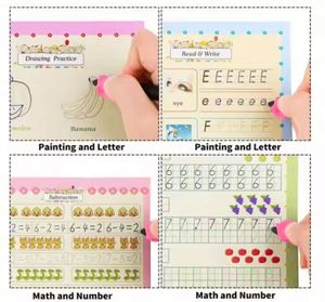 Cuaderno de Práctica de Caligrafía Mágica para Niños, Libro de Trazado de Números para Preescolares, Juego de Cuadernos de Caligrafía Mágica Práctico para Niños - Product Image 2