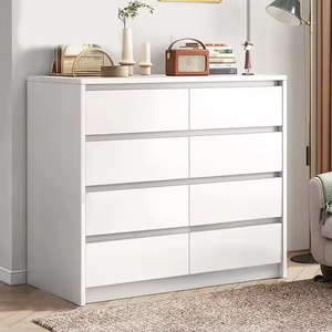 Commode à 8 tiroirs en bois massif brun pour <span class=keywords><strong>chambre</strong></span> à coucher, meuble de rangement moderne pour salon, prix de gros usine - Product Image 2