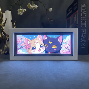 Lámpara de Papel Tallado en 3D con Diseño Personalizado de 240 Personajes de Dibujos Animados, Eevee, Charmander, Sylveon, Luz LED de Anime, Cubierta de Acrílico ABS - Product Image 2