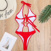 Maillot de bain une pièce monokini à découpes en treillis et dos nu, fabricant Jouvert, logo personnalisé, vente en gros, tenue de festival Rave Miami