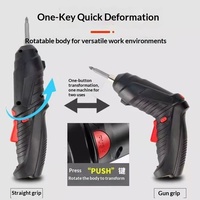 Tournevis électrique rechargeable de type pistolet, multi-vitesses, pliable, mini perceuse multifonctionnelle au lithium, ensemble d'outils portatifs robustes