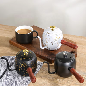 Cafetera de Goteo Manual de Acero Inoxidable 304, 500 ml, Diseño Creativo, Hervidor con Boquilla Larga, Cafetera de Goteo Manual con Revestimiento de Teflón - Product Image 2