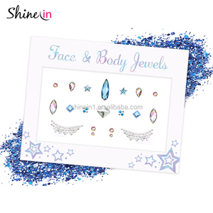 สติ๊กเกอร์ติดตัวลายหัวใจสีชมพูแบบกำหนดเอง ลายดาวสีน้ำเงินแบบชั่วคราว สำหรับตกแต่งร่างกาย - Product Image 4