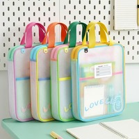 Sac de rangement portable en EVA coloré à 3 couches avec grande ouverture, idéal pour le tutorat et l'organisation de fournitures scolaires, design personnalisé