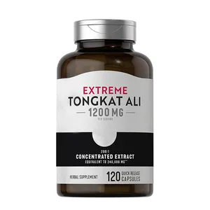 Oem tongkat Ali gummies 1200 mg 120 cápsulas Extreme longjack suplementos no-gmo sin gluten