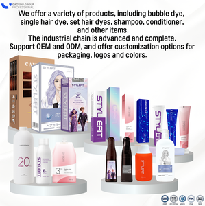 Salon professionnel de mode teinture des cheveux à faible teneur en ammoniac teinture des cheveux à base de plantes couleur crème coloration permanente - Product Image 5