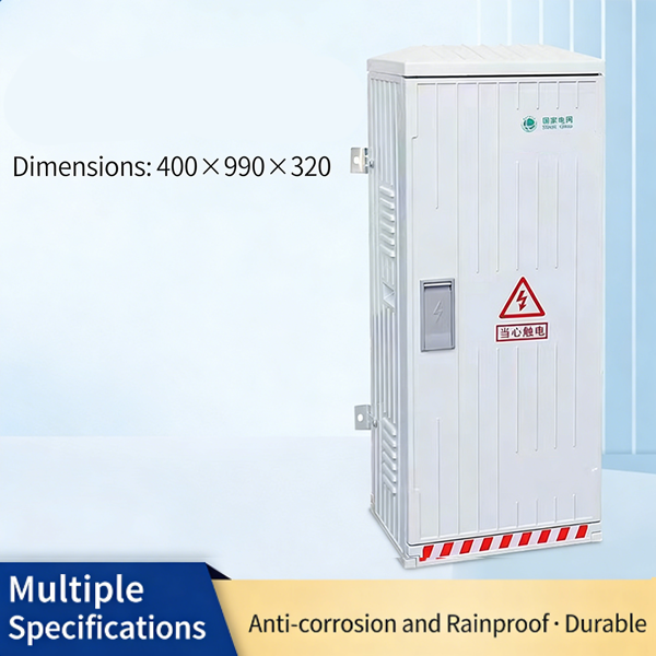 Fiberglass SMC Distribution Box 400*990*320mm IP44 Waterproof IK08 V0 Flame Retardant Outdoor Pole Mount Electrical Enclosure