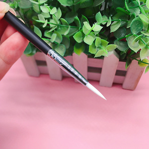 Fine Point <span class=keywords><strong>Liner</strong></span> Brush Corner Eyeliner Brush Outils de maquillage des yeux de précision Poils synthétiques Manche en bois - Product Image 3