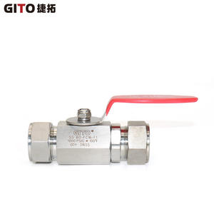 Válvula de Bola de Acero Inoxidable 316 con Control Manual, Conexión de Compresión BO, Varilla Hexagonal, Diseño de Paso Directo para Agua, 1000 PSI - Product Image 3