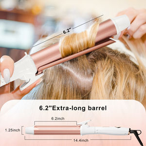 Rizador de Pelo Eléctrico Profesional con Pantalla LCD de Temperatura, Barril de Cerámica Extralargo de 6.2 Pulgadas y Plancha de Rizado de 1.25 Pulgadas - Product Image 4