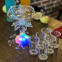 Distributeur et support de verres à shot en acrylique coloré à 6 compartiments avec bouchon, mini verres à shot pour jeux de fête