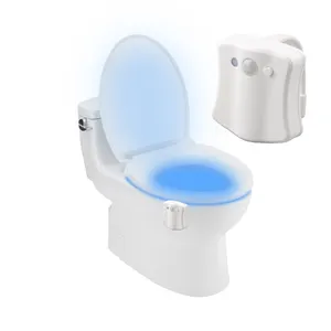 8 Warna Motion Toilet Malam Lampu LED Sensor Toilet Light