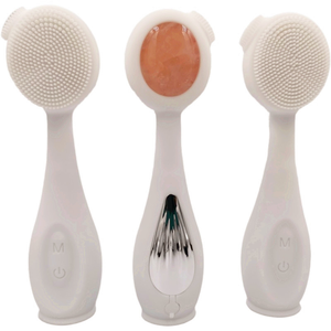 Cepillo eléctrico para limpieza Facial, herramienta de masaje de vibración sónica <span class=keywords><strong>2</strong></span> <span class=keywords><strong>en</strong></span> 1, limpiador de silicona para acné, poros - Product Image 1