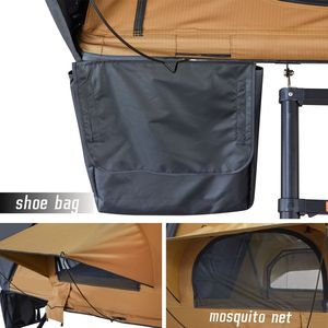 Tente de toit pour voiture, coque rigide en ABS avec tissu Oxford, quatre saisons, camping en plein air, ouverture automatique rapide avec échelle - Product Image 3