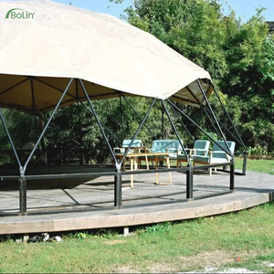 Tente dôme géodésique de luxe pour l'extérieur, vente en gros de tente dôme pour glamping avec couverture extérieure résistante aux UV - Product Image 1