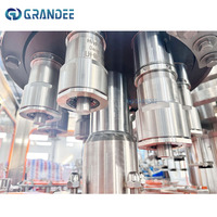 Ligne de production de machines de remplissage et d'embouteillage automatiques pour boissons gazeuses, sodas et eau en bouteilles en verre avec bouchon à languette
