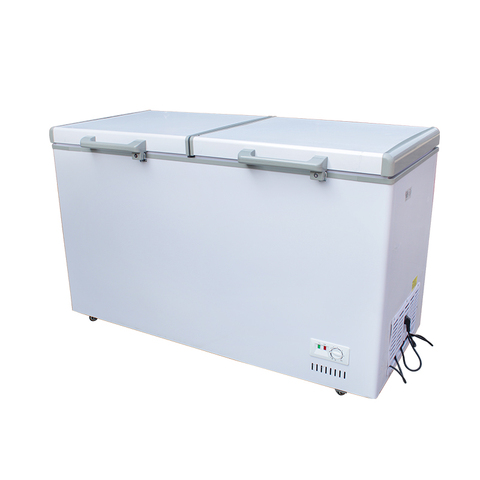 Heavy Duty Ice Cream Freezer with Dual Hinged Lids Low Temperature Horizontal Chest Freezer for Commercial Food Storage