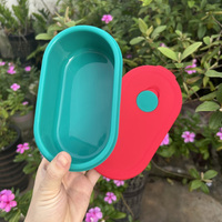 Boîte à repas en silicone ovale Bekal 400ml/900ml/1500ml/Boîte à repas pour bébé en silicone/Boîte à repas anti-fuite anti-casse