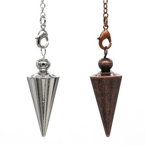 Pendoli in Metallo HY per Rabdomanzia, Pendolo a Cono a Spirale, Colore Rame Antico, Oro, Argento, Piramide, Reiki Spirituale - Product Image 1