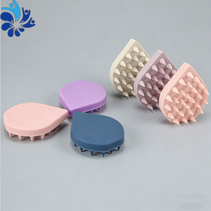 Brosse de massage du cuir chevelu en silicone, forme goutte d'eau, 15-20 cm, pour le soin et le nettoyage des cheveux des adultes - Product Image 3