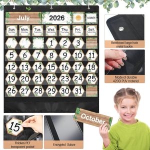 Juego de calendarios de bolsillo para el aula, pequeños, de plástico, de diseño moderno estilo granja, para la gestión del tiempo, para el regreso a clases - Product Image 6