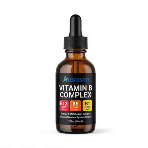 Ausreson OEM Vitaminas B12, B6 y B1 Líquidas, Suplementos Alimenticios para Energía, Cerebro y Corazón, Precio al por Mayor, Gotas Líquidas de <span class=keywords><strong>Complejo</strong></span> Vitamínico <span class=keywords><strong>B</strong></span> para Adultos - Product Image 1