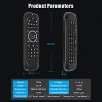 BOXPUT G7V Pro Air Mouse Keyboard Mini Bahasa Inggris 2.4G Nirkabel IR Learning Gyroscope Remote Control Suara untuk Android TV BOX Mi G7