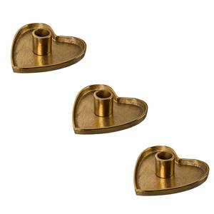 Bougeoir T-Light doré en aluminium en forme de coeur pour centres de table et décorations de mariage Bougie en aluminium - Product Image 1