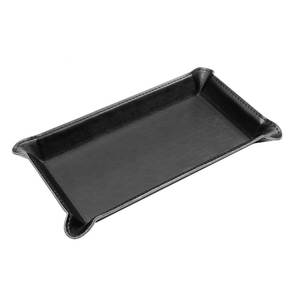 Vassoio portaoggetti in PU nero 25x14,5 cm con portapenne - Product Image 1