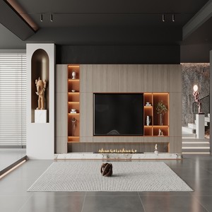<span class=keywords><strong>Meuble</strong></span> <span class=keywords><strong>TV</strong></span> moderne en chêne sur mesure avec rangement extensible pour salon <span class=keywords><strong>et</strong></span> chambre à coucher - Meubles en bois, verre <span class=keywords><strong>et</strong></span> métal - Product Image 6