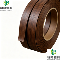 Bande de chant PVC couleur unie anti-humidité sur mesure pour la fabrication de meubles et d'armoires commerciaux (commande en gros)