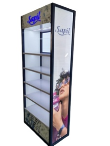 Bevis Acrylic hiển thị mỹ phẩm đứng rõ ràng nhựa Kem chống nắng Kit hiển thị kệ nhà máy tùy chỉnh LED chiếu sáng cho cửa hàng bán lẻ - Product Image 5