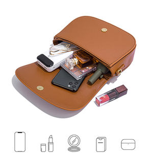 Bolso bandolera cruzado de cuero para mujer de diseñador de moda pequeño negro y marrón para mujer - Product Image 5