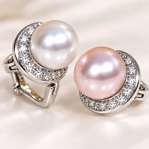 Orecchini a clip con perle rotonde per donna, design semplice, accessori per l'orecchio da indossare tutti i giorni - Product Image 4