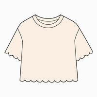 Camisetas de Verano para Niñas, Transpirables, con Bordes Ondulados, Costuras Suaves, Personalizadas, de Fabricante Directo