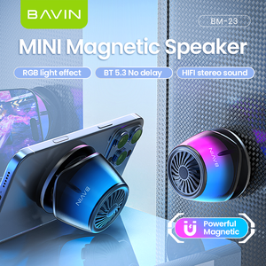 BAVIN Mini pequeño portátil de escritorio al aire libre BM23 Parlantes con altavoz inalámbrico de magnetismo de diente azul - Product Image 2