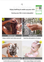 Ensemble de robinets de douche en acier inoxydable pour salle de bain, montage mural, avec eau froide et chaude, kit de robinetterie de douche carrée
