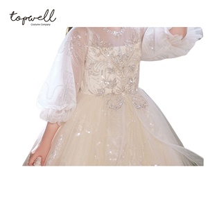 Vestido de baile de niña, color marfil - Product Image 3