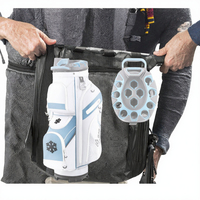 ULTIMATIVE 14-Fach Golfcart-Tasche mit Formgepresstem Verschluss, Vollständigen Trennwänden, 11 Taschen, Regenschutz, Gepolstertem Gurt aus Polyester/Nylon