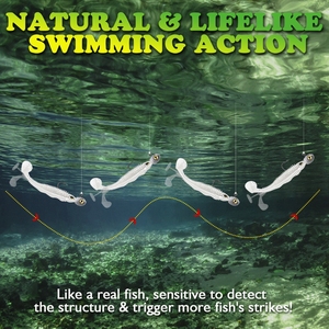 Nouveaux hameçons de pêche à tête plombée <span class=keywords><strong>3</strong></span>.5g 5g 7g 10g 14g avec yeux 3D pour truite, poisson-chat, brochet, rivière, eau douce et eau salée - Product Image 3