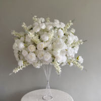Nieuw Ontworpen Grote Diameter Witte Grote Bloemen Centerpieces Tafel Bruiloft Decoratieve Bloemballen Arrangementen
