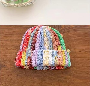 New Arrival Colorful Handmade Crochet Knit <strong>Beanie</strong> Hats for Unisex Slouchy Streetwear Winter Hat Beach Common Custom Logo - Product Image 4