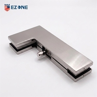 EZONE Quincaillerie en acier inoxydable de haute qualité, design moderne, fixation d'angle supérieure réglable, installation par vis pour porte
