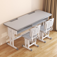 Fournisseur mondial de chaises d'étudiant Production à haut volume Chaise de bureau d'école à usage intensif Conception à assemblage rapide Bureau d'école double