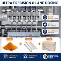 Machine commerciale entièrement automatique multi-voies pour l'emballage en stick, intégrée à un système de cartonnage intelligent pour la poudre de collagène premium