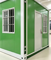 Cabine conteneur à structure en acier prête à l'emploi pour bureau de chantier, poste de garde, dortoir temporaire, salon de ferme