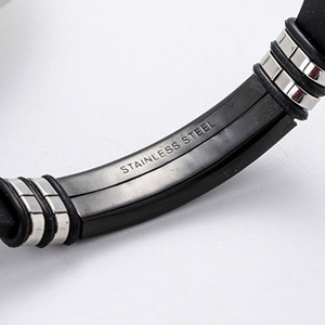 패션 종교 연합 기독교 성경 구절 크로스 성경 스테인레스 스틸 정품 실리콘 팔찌 - Product Image 5