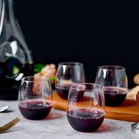 Verres à vin rouge jetables transfrontaliers 12oz en plastique PET transparents en forme d'œuf pour les fêtes