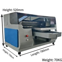 Impresora UV Plana A3 con Tapa Abatible y Doble Cabezal de Impresión Epson DX7, Puede Imprimir en Acrílico, Papelería, Botellas, Artículos Promocionales